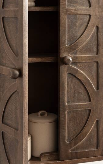 Kate and Laurel Galliene Wood Wall Cabinet with Two Shelves